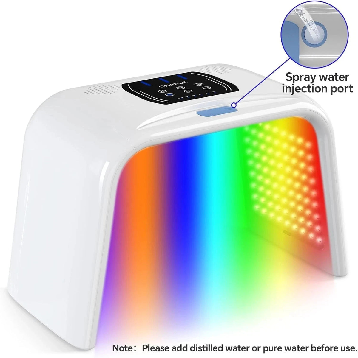RAYTONE LUMIN | Dispositivo PDT de Luz LED de 7 Colores con Vaporizador de Agua Nano