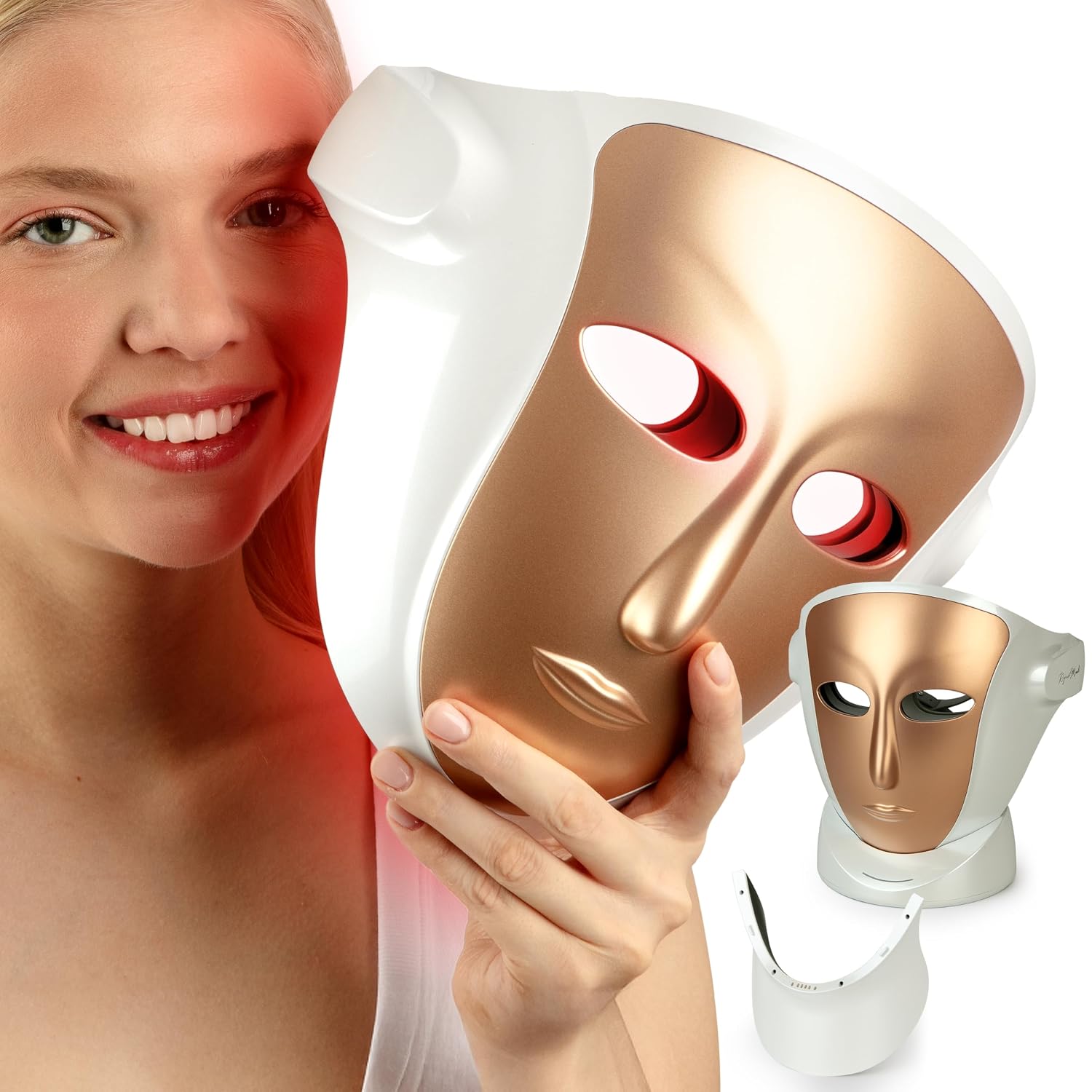 RAYTONE ReGen LUXIR LED Light Therapy Mask – 3-Color PDT Skin Rejuvenation