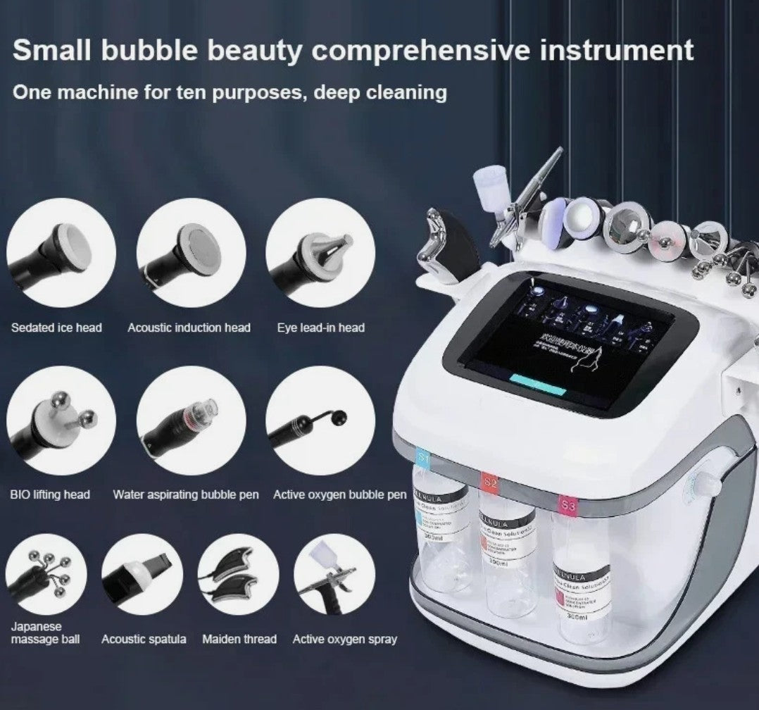 RAYTONE OPAL 11 | Sistema Facial de Hidrodermoabrasión con Agua 11 en 1 con Máscara LED PDT