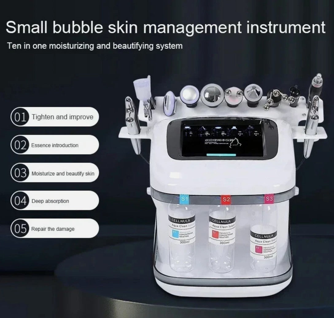 RAYTONE OPAL 11 | Sistema Facial de Hidrodermoabrasión con Agua 11 en 1 con Máscara LED PDT
