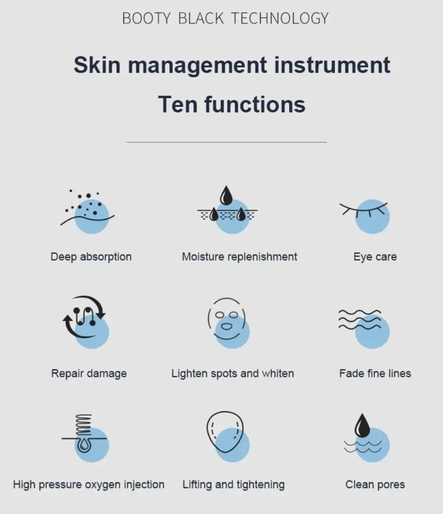RAYTONE OPAL 11 | Sistema Facial de Hidrodermoabrasión con Agua 11 en 1 con Máscara LED PDT