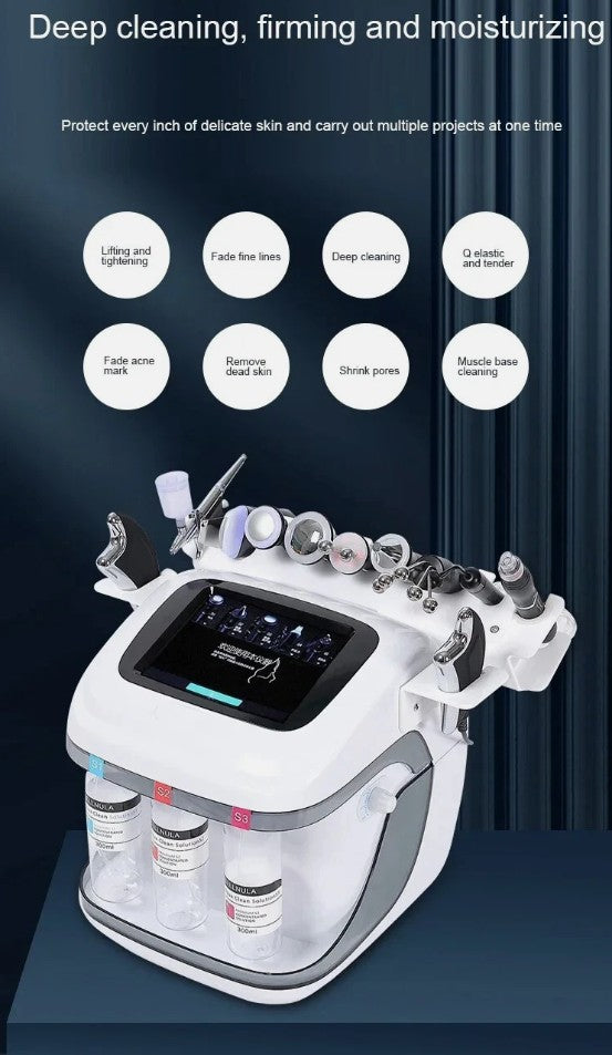 RAYTONE OPAL 11 | Sistema Facial de Hidrodermoabrasión con Agua 11 en 1 con Máscara LED PDT