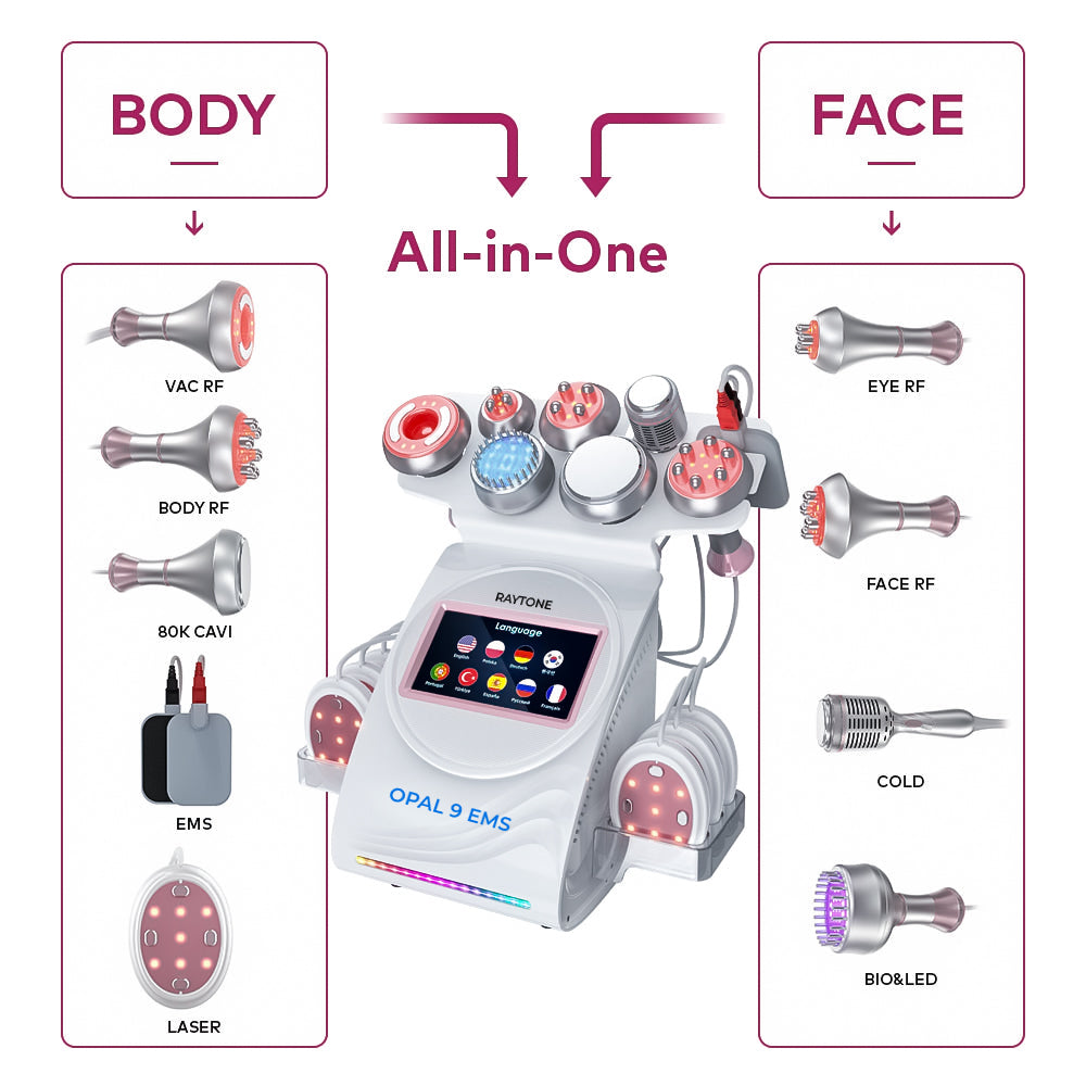  RAYTONE OPAL 9 EMS 80K professional lipo cavitation system 