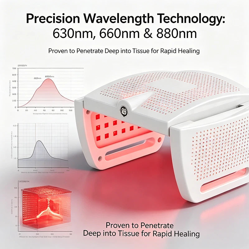 RAYTONE ReGen FLEXOR – Dispositivo de Terapia con Luz Roja Plegable para Alivio del Dolor Articular