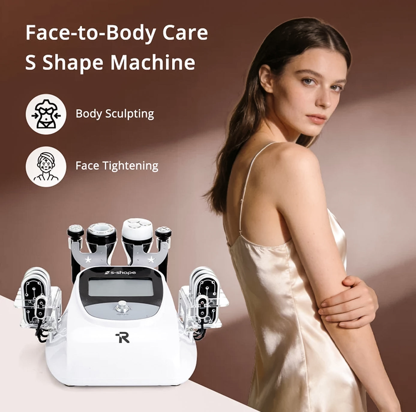 RAYTONE S-SHAPE – Professional 3D Cavitation RF & 160mW Lipo Laser Body Contouring System