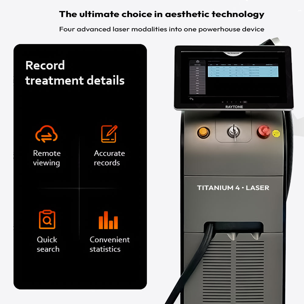 RAYTONE TITANIUM 4 Diode Laser + IPL + ND YAG +RF System